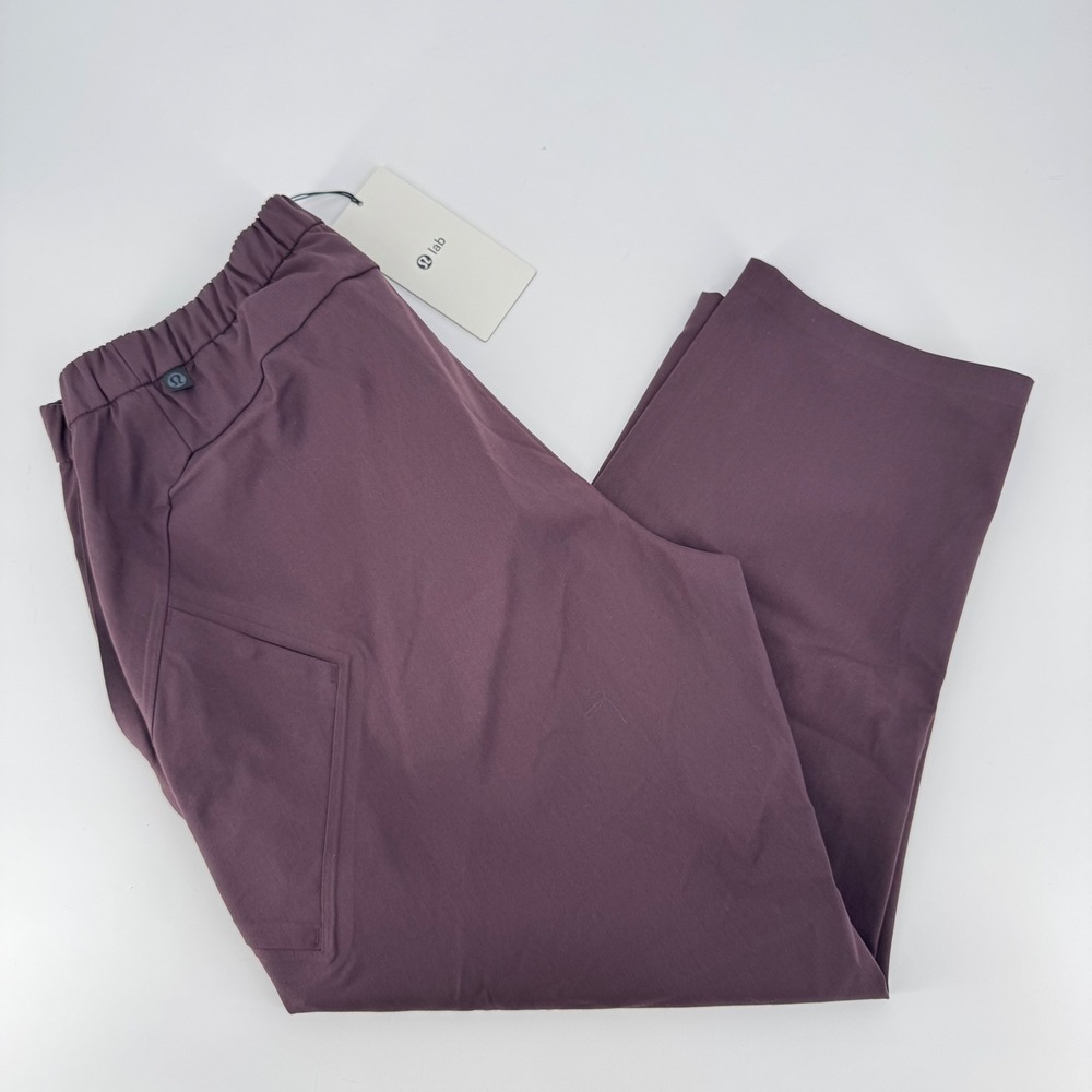 Lululemon Lab Wool-Blend Pant 26 Mens 38 Pelt Purple Relaxed Tapered LM5AFMS NEW